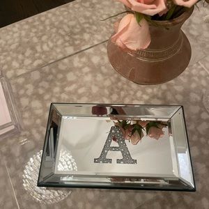 Mirrored “Letter A” Tray